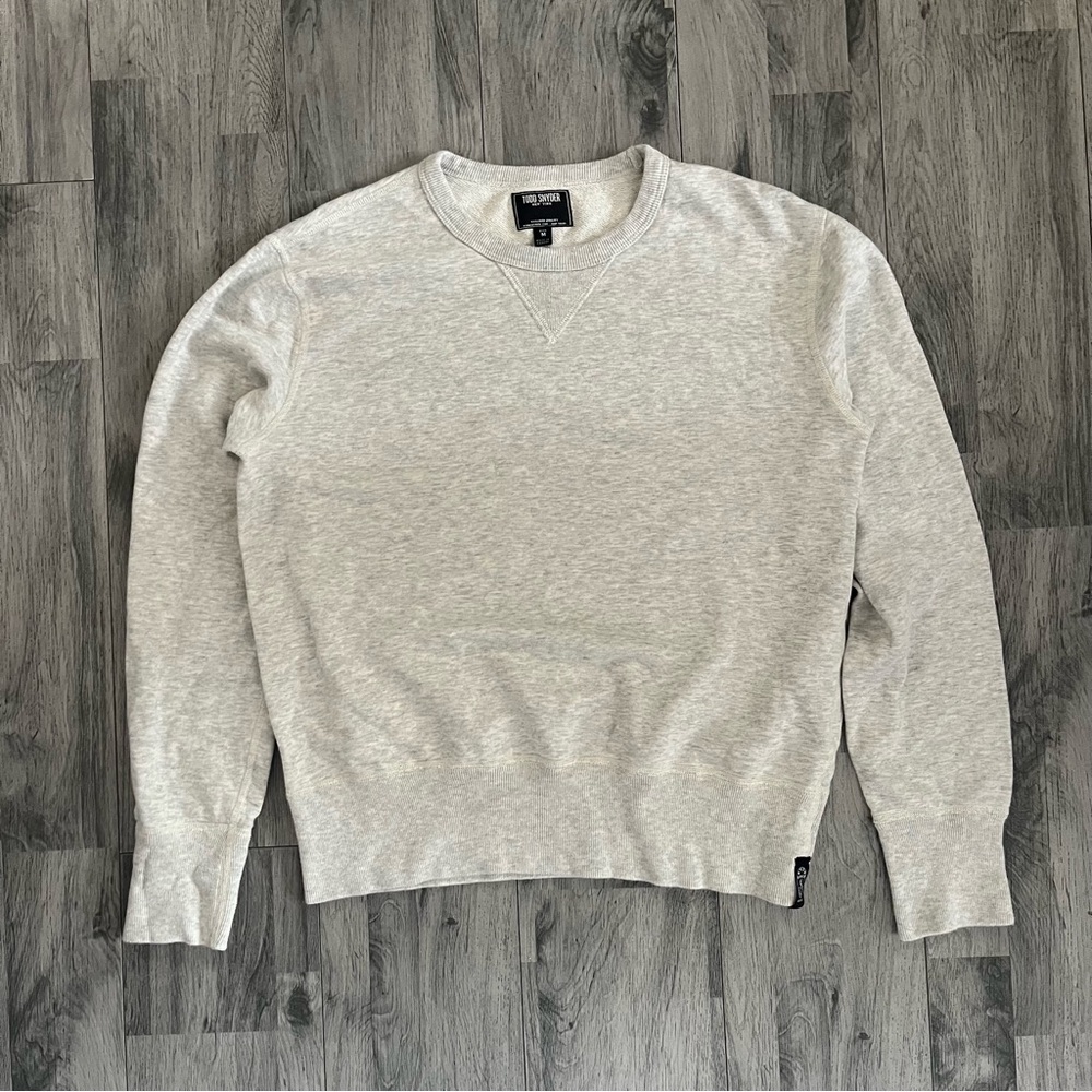 2022 Todd Snyder Sweatshirt Mens Medium Fleece Lined Gray Crewneck